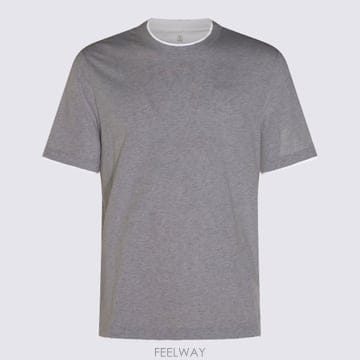 Brunello Cucinelli ���ڷ� ��ġ�ڸ� ��ư t ���� with contrasting profiles M0B137427CY918 T���ڷ� ��ġ�ڸ� ��ư t ���� with contrasting profile
