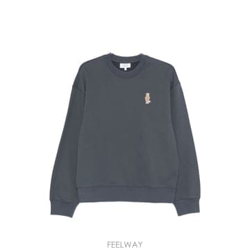 26SS Maison Kitsune Air force 블루 코튼 스웨트 셔츠 QM00309KM03410422
