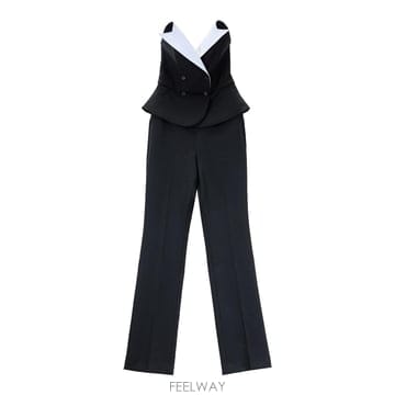 칼라거펠트 Karl Studio Contrast 점프수트