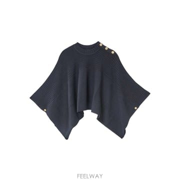 칼라거펠트 Rib 니트 Poncho