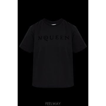 Alexander Mcqueen 26SS �˷���� ���� T ���� with a �ΰ� �� a velvety finish 858325QLAE61026SS �˷���� ���� T ���� with a �ΰ� �� a velvety fin