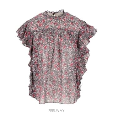 Isabel Marant 26SS ���ں����� ���� Floral ����Ʈ ž With Ruffle Trim HT0816FCD1J14E8626SS ���ں����� ���� Floral ����Ʈ ž With Ruffle Trim