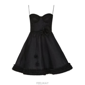 26SS 짐머만 LUNA RUFFLE 미니 드레스 7569DS261BLK TP571847495