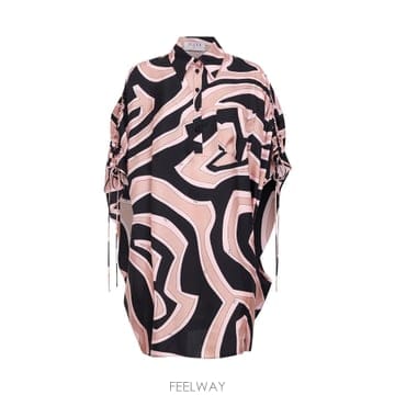 26SS PUCCI Labirinto 쇼트 kaftan 드레스 6HRL116H741031 TP57470300