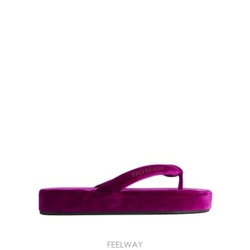 26SS Balenciaga 제트 Lag 벨벳 Flip Flops 869749WCDQ05590 TP57517