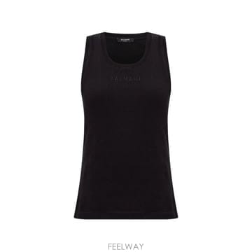 26SS Balmain 탑 with embroidered 로고 GF0EB075BD10EAP TP5747029