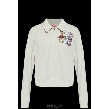 26SS KENZO 스웨트 셔츠 with a shimmering applique FG55SW5064MQ93