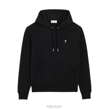 26FW 아미 블랙 Ami De Coeur 후드 스웨트 셔츠 HSW764730045 TP571843752