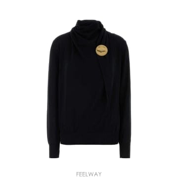 26SS 질샌더 스웨터 with decorative 넥라인 J01GP0130J14828001 TP571843