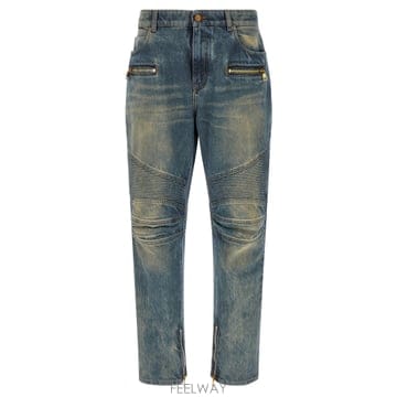 Balmain 26SS Balmain Jeans with a vintage effect GH1MI105DG106AW TP526SS Balmain Jeans with a vintage effect GH1MI105DG106