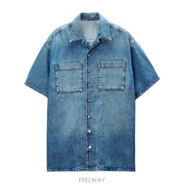 알렉산더왕 BOXY 데님 셔츠 드레스 4DC1266940400C TP571843735
