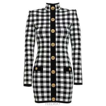 Balmain 24SS Balmain Vichy ��Ʈ �巹�� CF1R8019KF51EAB TP57320792024SS Balmain Vichy ��Ʈ �巹�� CF1R8019KF51EAB TP57320