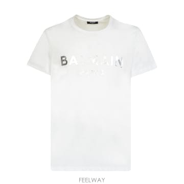 Balmain 25SS Balmain Balmain Mans ȭ��Ʈ ��ư T ���� with Metallic �ΰ� ����Ʈ Y25SS Balmain Balmain Mans ȭ��Ʈ ��ư T ���� with Meta