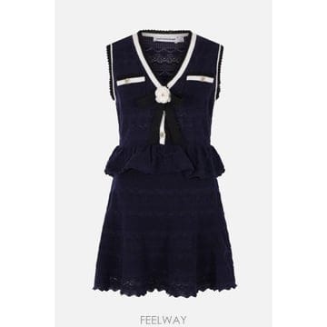 Self Portrait ���� ��Ʈ����Ʈ ���÷� ����Ʈ�� ��Ʈ �̴� �巹�� PF26075SN NAVY TP979487922���� ��Ʈ����Ʈ ���÷� ����Ʈ�� ��Ʈ �̴� �巹�� PF260
