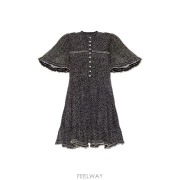 Isabel Marant Isabel ���� ���ѿ� Daynia ����Ʈ �̴� �巹�� RO1165FAD3J03E BLACKECRU TP9Isabel ���� ���ѿ� Daynia ����Ʈ �̴� �巹�� RO1165FAD