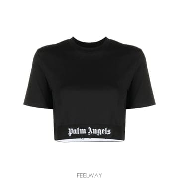 Palm Angels 26 FW �ʾ����� �ΰ� ������ ũ�� Ƽ���� PWAA051C99JER0011001 TP45639076726 FW �ʾ����� �ΰ� ������ ũ�� Ƽ���� PWAA051C99JER00