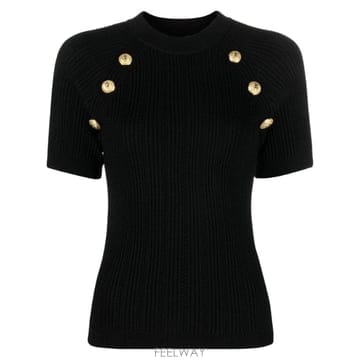 Balmain 26 FW �߸� �߸� ��ư ������ �ݼҸ� ž YF1AL075KB39 TP45649505126 FW �߸� �߸� ��ư ������ �ݼҸ� ž YF1AL075KB39 TP4