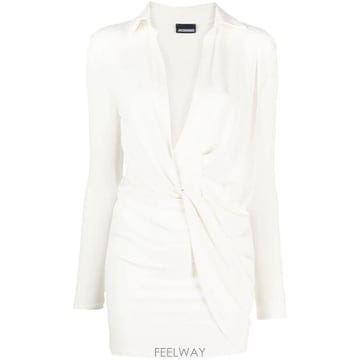 Jacquemus 26 FW ��ũ���� �� �κ� ������ ���� �̴� �巹�� 233DR0852310 TP45656279826 FW ��ũ���� �� �κ� ������ ���� �̴� �巹�� 233DR08