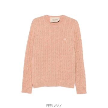 Valentino �߷�Ƽ�� ����ٴ� VLogo Signature cable knit 12127986123016 TP724623�߷�Ƽ�� ����ٴ� VLogo Signature cable knit 121279861