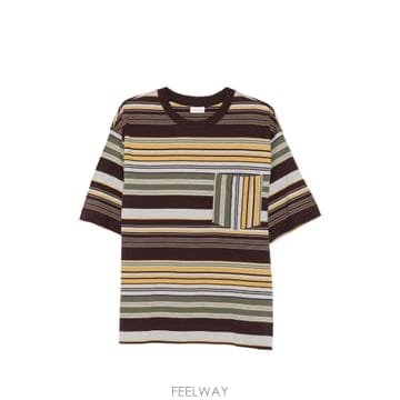 Dries Van Noten �帮���ݳ�ư striped chest pocket T shirt 12107860476168 TP7245800�帮���ݳ�ư striped chest pocket T shirt 121078604761