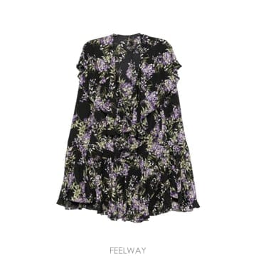 | Other Brand | Norma Kamali ruffled floral print dress 12127974916360 TP724Norma Kamali ruffled floral print dress 12127974916360