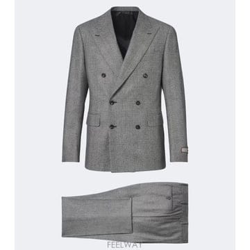26 FW Canali 체크 더블 브레스티드 울 수트 TP578579561