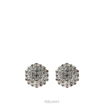Self Portrait 26SS Self portrait Crystal Flower Earrings RS26615ESILVER TP26SS Self portrait Crystal Flower Earrings RS26615ESIL