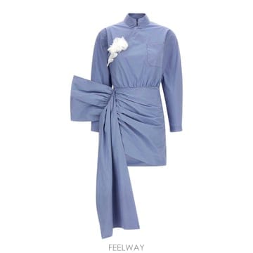 Self Portrait 26SS Self portrait ���� ��ư Ÿ�� Side �̴� �巹�� RS26552SBLUE TP5732126SS Self portrait ���� ��ư Ÿ�� Side �̴� �巹�� RS2