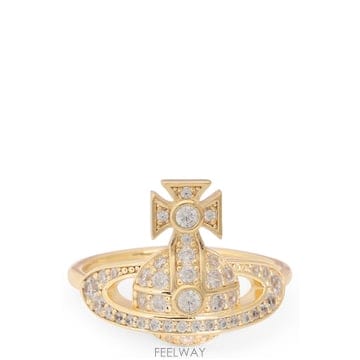 ViVienne westwood 26SS ���� ����Ʈ��� Little Orb ring with ũ����Ż 6404017S01R102R10226SS ���� ����Ʈ��� Little Orb ring with ũ����Ż 6