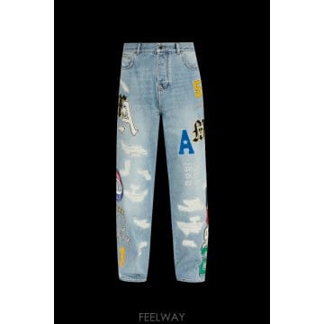 Amiri 26SS AMIRI Jeans with patches AMBMJE10200406 TP57462162226SS AMIRI Jeans with patches AMBMJE10200406 TP5746216