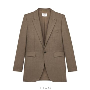 Saint Laurent 26SS ���ζ� �̱� breasted ���� in taupe virgin �� 832778Y2J021480 TP26SS ���ζ� �̱� breasted ���� in taupe virgin �� 8327