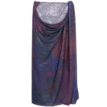 Maison Margiela 26FW �������������� ����Ʈ draped sequin maxi ��ĿƮ in ���� �� ���ǵ� S51MI00126FW �������������� ����Ʈ draped sequin maxi ��ĿƮ i