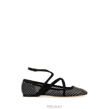 Jimmy Choo 25SS ������ Embellished mesh Astoria ballerinas ASTORIAFLATQHSB25SS ������ Embellished mesh Astoria ballerinas ASTORI
