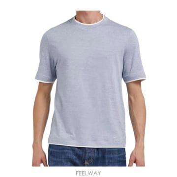 Brunello Cucinelli 26SS ���ڷ� ��ġ�ڸ� ���ڷ� ��ġ�ڸ� Bicolor T ���� MW8357427CGE03 TP5704926SS ���ڷ� ��ġ�ڸ� ���ڷ� ��ġ�ڸ� Bicolor T ��