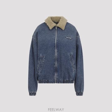 Miu Miu [D14]�̿�̿� 66893F0008 BLEU ���� ���� ��Ʈ �ƿ��� Miu Miu Blouson[D14]�̿�̿� 66893F0008 BLEU ���� ���� ��Ʈ �ƿ��� Mi