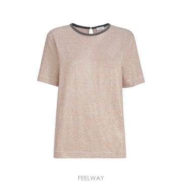 Brunello Cucinelli 26SS ���ڷ� ��ġ�ڸ� Shiny Collar Detail T ���� MQ977DU500C2095 TP5726SS ���ڷ� ��ġ�ڸ� Shiny Collar Detail T ���� MQ97