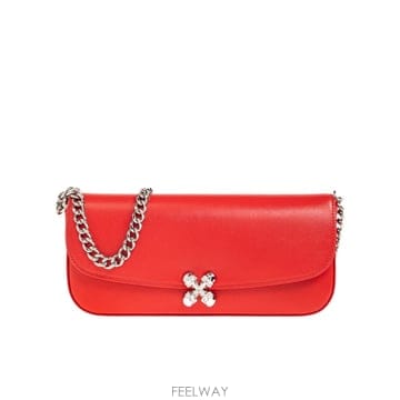 26SS 알렉산더 맥퀸 스컬 Flower 클러치 8360381MABN6406 TP570483515