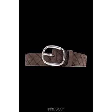Bottega Veneta 25FW ���װ�����Ÿ INTRECCIATO ROUND BUCKLE 3,5CM SUEDE ��Ʈ 837520V125FW ���װ�����Ÿ INTRECCIATO ROUND BUCKLE 3,5CM SUEDE