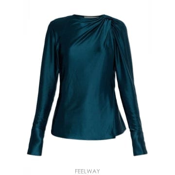 Victoria Beckham 26SS ���丮�ƺ��� DRAPED ����콺 1126WSH006991ADARKTEAL TP57048303126SS ���丮�ƺ��� DRAPED ����콺 1126WSH006991ADARKTE