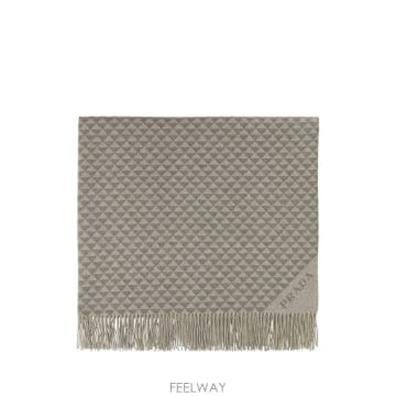 PRADA 25SS ����� Embroidered �� blend Symbole Double blanket OX10132G25SS ����� Embroidered �� blend Symbole Double blanke