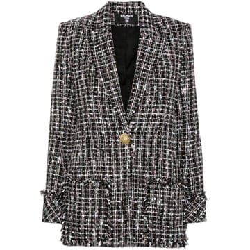 Balmain 25SS Balmain One Button Tweed Fitted ���� DF1SE096XJ24EAH TP5725SS Balmain One Button Tweed Fitted ���� DF1SE096XJ24