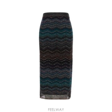Missoni 26SS MISSONI Midi pencil ��ĿƮ in laminated viscose DS26SH0SBK26SS MISSONI Midi pencil ��ĿƮ in laminated viscose D
