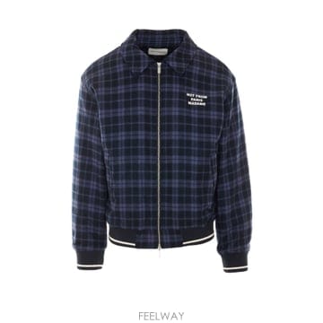 26FW 드롤드무슈 체크 flannel slogan 자켓 JT287WO050NY TP576962341