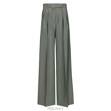 Max Mara 26SS �������� GIALLO ��ư POPLIN ��ũ �� DOUBLE PENCE TROUSERS 26111326SS �������� GIALLO ��ư POPLIN ��ũ �� DOUBLE PENCE 