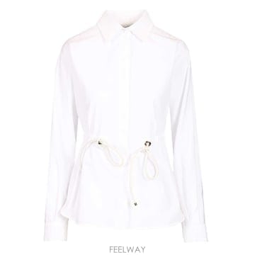 Max Mara 26SS �������� TAZZINA ��ư POPLINE ���� WITH DRAWSTRING 26111110526026SS �������� TAZZINA ��ư POPLINE ���� WITH DRAWSTRIN