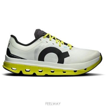 On Running �� ���� Scarpe donna On Cloudflow 5   Bianco lime 1080890120636�� ���� Scarpe donna On Cloudflow 5   Bianco lime 1080