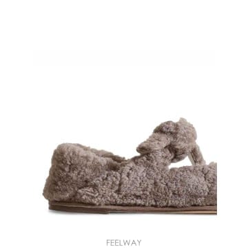 HEREU 25FW HEREU Llasada Shearling Ballet Flats LLCSHWFA25DUSTGREY25FW HEREU Llasada Shearling Ballet Flats LLCSHWFA25DU
