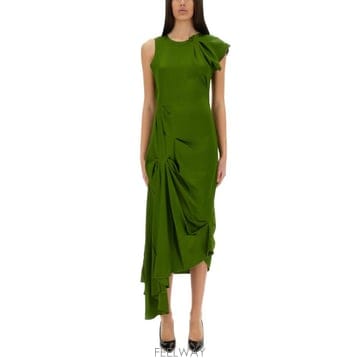 Victoria Beckham 25SS ���丮�ƺ��� ���丮�ƺ��� Draped Midi �巹�� 1225WDR006342AALGAE TP57725SS ���丮�ƺ��� ���丮�ƺ��� Draped Midi �巹�� 1225
