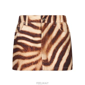 | Other Brand | 26SS 7 FOR ALL ��ī�ε� Canvas fabric  Bold zebra ����Ʈ  Flared �̴�26SS 7 FOR ALL ��ī�ε� Canvas fabric  Bold zebra ����