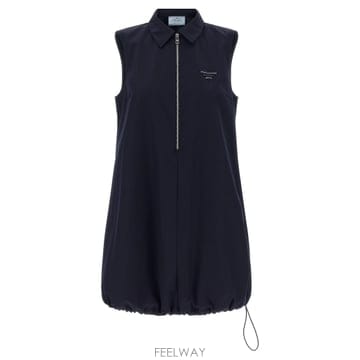 PRADA 26SS ����� POPLIN �̴� �巹�� WITH DRAWSTRING HEM P3Q81SOOO187PF00026SS ����� POPLIN �̴� �巹�� WITH DRAWSTRING HEM P3Q